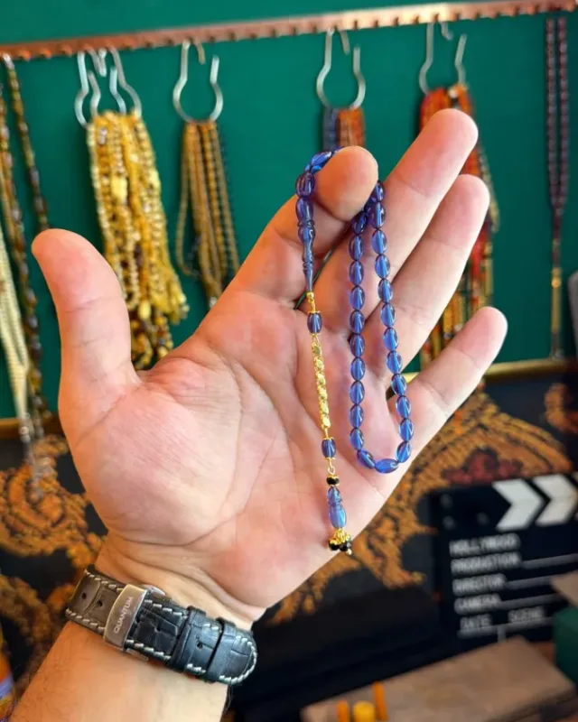 Ateş Kehribar Tesbih 14K VIP Altın Püskül Mehmet Kılıççı İşçilik