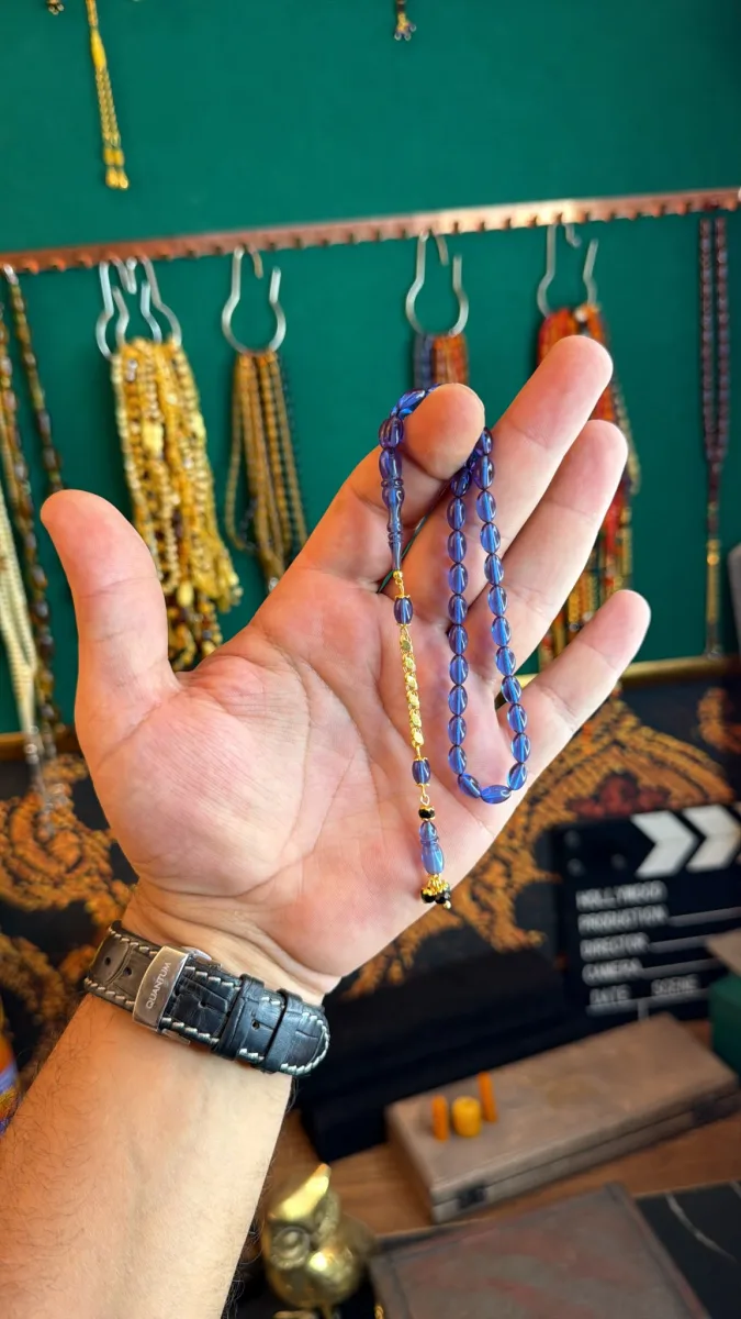 Ateş Kehribar Tesbih 14K VIP Altın Püskül Mehmet Kılıççı İşçilik